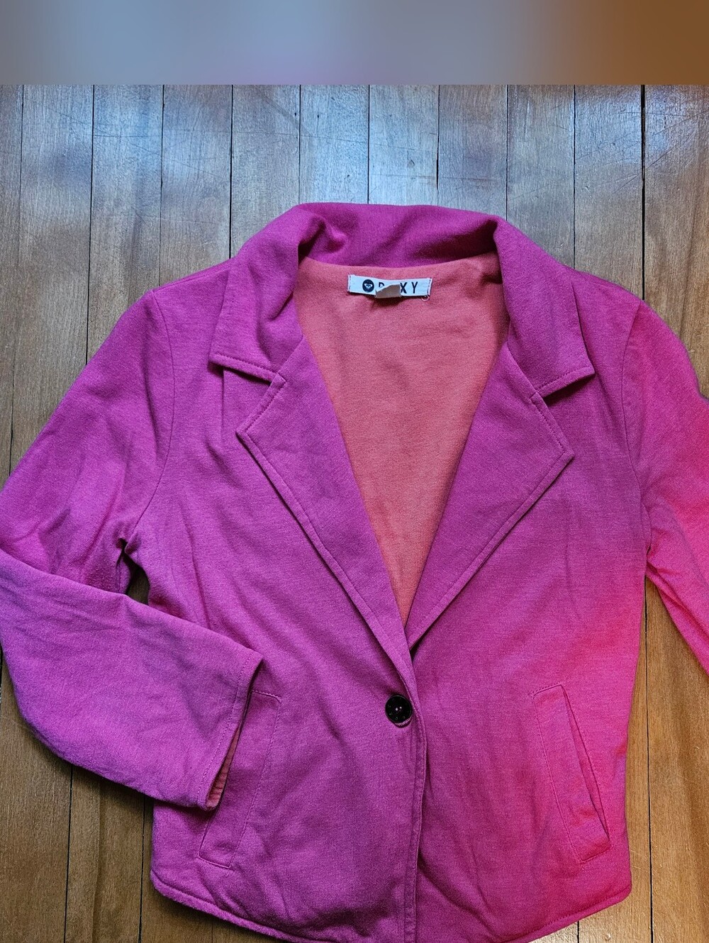 Roxy Hot Pink Waterfall Fleece Jacket Xs